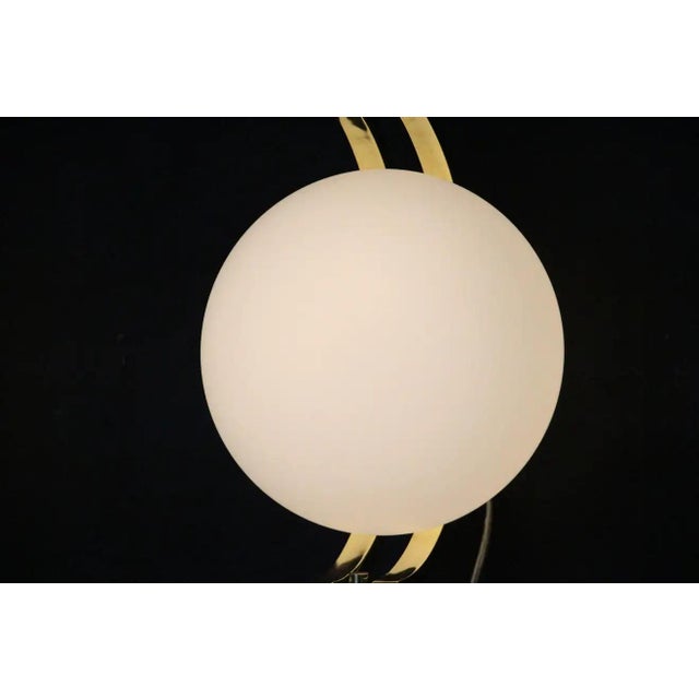 Gold Modern Globe Ceiling Lights in the style of Stilnovo, 1980s, Set of 2 For Sale - Image 8 of 18