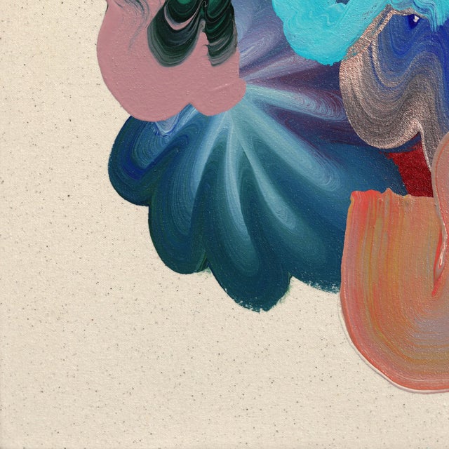 New Somethings - Colorful Expressive Contemporary Abstract Painting on Canvas Original Artwork by Shiri Phillips For Sale - Image 4 of 9