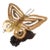 MId-Century Brutalist Brass Butterfly on Wood Stand For Sale