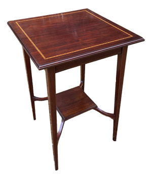 Antique Mahogany Square Occasional Table, 1880