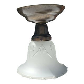 Vintage Brass Ceiling Lamp, 1920s For Sale