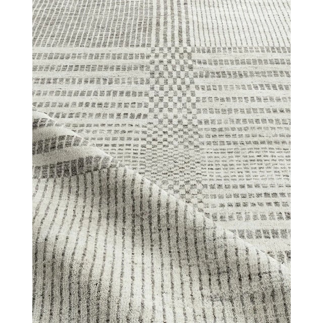 Contemporary Organic Checker Contemporary Rug 10' X 14' For Sale - Image 3 of 9