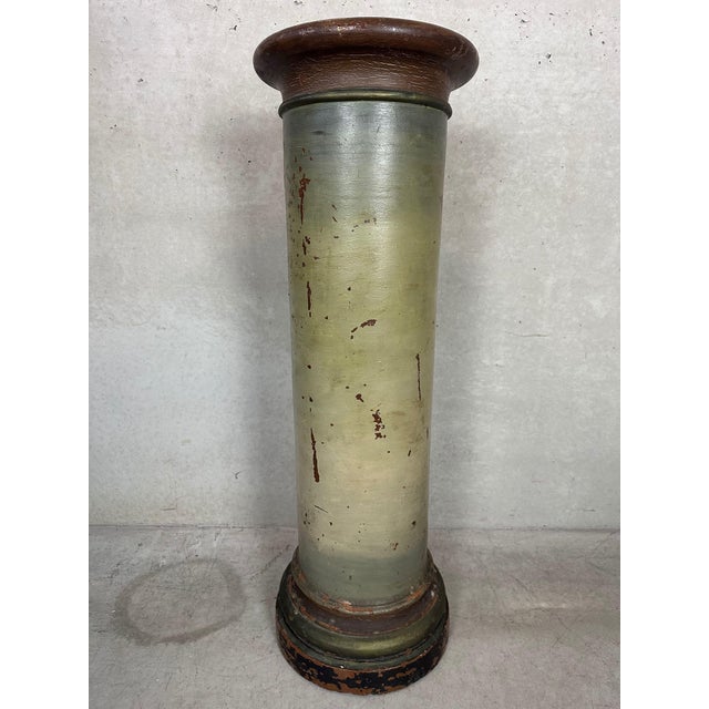 Antique French Column with Sunflowers, 1960s For Sale - Image 3 of 9