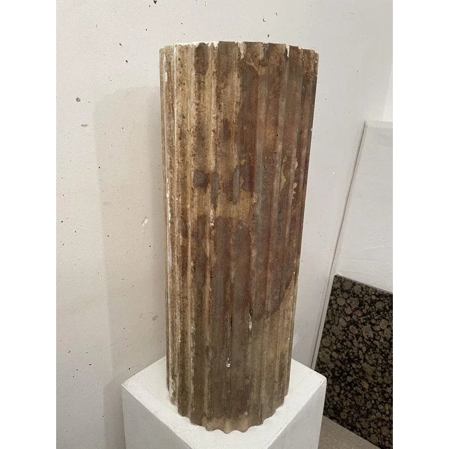 Sculpture Materials Cream Plaster Column, 1890s For Sale - Image 7 of 7