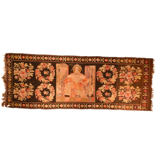 Late 19th Century Antique Bessarabian Kilim Rug For Sale