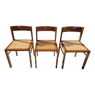 Vintage Chairs with Vienna Straw Seats, 1970s, Set of 3 For Sale