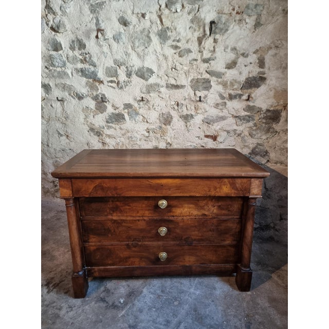 French Empire Walnut Commode, Early 19th Century For Sale - Image 18 of 18