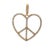 Beautifully crafted in 14K yellow gold, this heart-shaped peace pendant is accented with shimmering pavé-set natural...