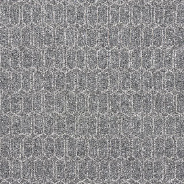 Modern Sample - Schumacher Modern Trellis Indoor & Outdoor Fabric in Slate For Sale - Image 3 of 3