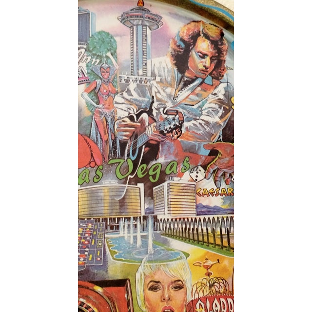 1960s Vintage Iconic Las Vegas Graphics Tray For Sale - Image 5 of 12
