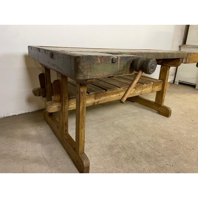 Vintage Carpenters Plane Worktable For Sale - Image 5 of 6