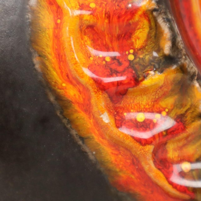 Orange Fat Lava Vase from Walter Gerhards, West Germany, 1950s For Sale - Image 4 of 18