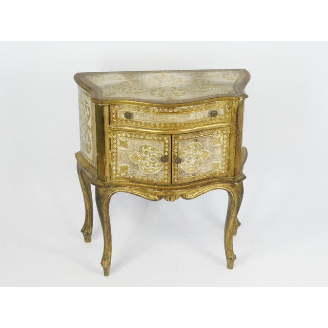 Vintage Italian Wooden Florentine Side Table, 1940s For Sale - Image 11 of 11