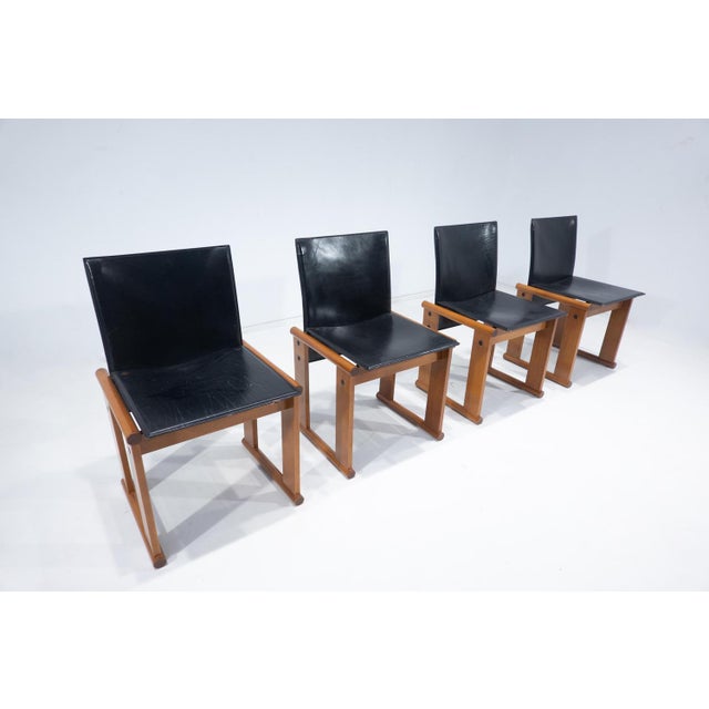 Chairs attributed to Afra & Tobia Scarpa, Italy, 1960s, Set of 4 For Sale - Image 3 of 17
