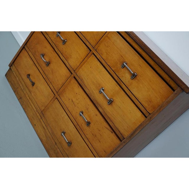 Mid-20th Century Dutch Industrial Beech Apothecary Cabinet For Sale - Image 10 of 15