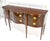 Brown Federal Mahogany Brass Gallery Tapered Legs Serpentine Inlayed Sideboard MINT For Sale - Image 8 of 17