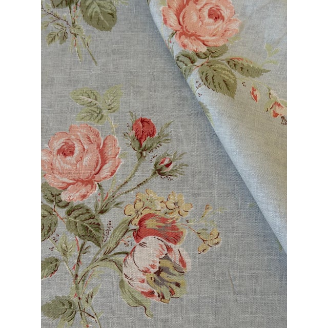 Traditional Colefax and Fowler F4606-03 Color Old Blue 100% Linen Fabric Constance 1 1/2 Yards For Sale - Image 3 of 6