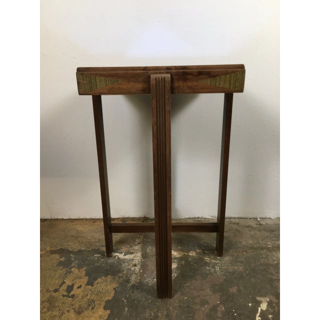 Art Deco Cobalt Blue Mirror Occasional Side Table Plinth For Sale - Image 6 of 12