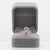 Modern 1.1Ct Padparadscha Sapphire Toi Et Moi Ring With Natural Diamonds Halo: 14k Gold, Size 6.75 For Sale - Image 3 of 8