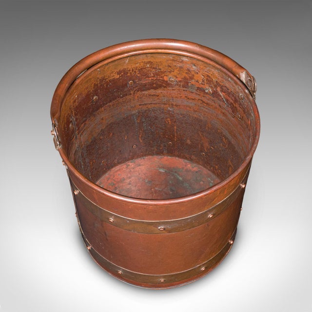 Antique Waste Paper Basket, English, Copper, Study, Office, Cornish, Edwardian For Sale - Image 6 of 9