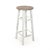 Parisienne Stool - Natural Oak Seat / Distressed White Base For Sale - Image 4 of 4
