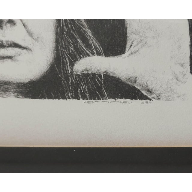 Kent Twitchell 1984 Woman Signed Framed Print For Sale - Image 9 of 12