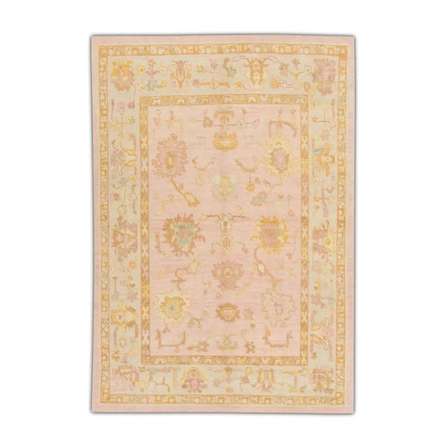 Modern Turkish Oushak Rug 5'4" x 7'7" For Sale In Houston - Image 6 of 6