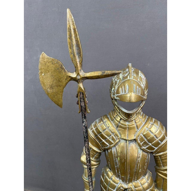 20th Century Bronze Statue of a Warrior in Armor For Sale - Image 3 of 8