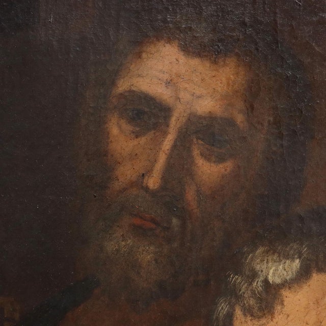 Lombard School Artist, Madonna and Child with Saints, 17th Century, Oil on Canvas, Framed For Sale - Image 6 of 15