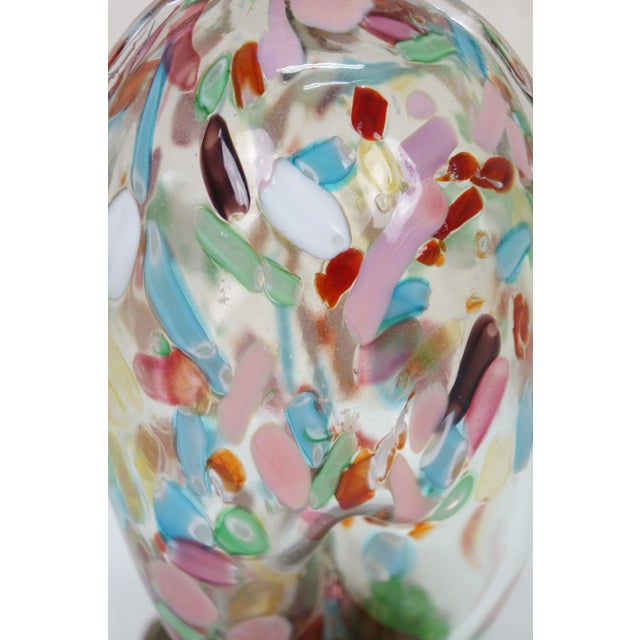 1960s Italian Murano Art Glass Cowboy Clown Decanter Bottle W Head Stopper 13" For Sale - Image 10 of 15