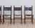 Set of Six Mid-20th Century Spanish Walnut and Leather Dining Chairs For Sale - Image 4 of 9