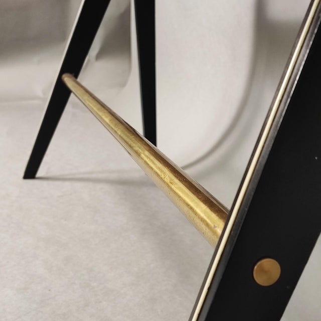 Italian Bar Cabinet with Counter & Stools, 1950s, Set of 4 For Sale - Image 11 of 16