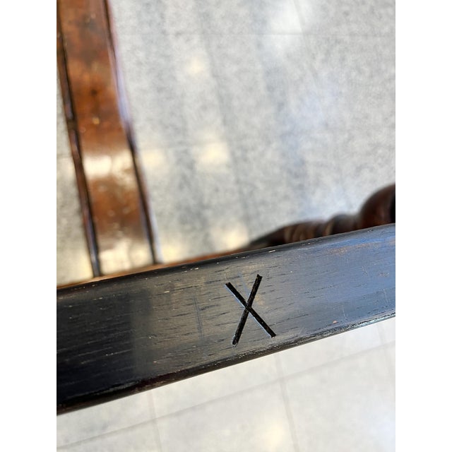 19th Century English Oak Trestle Farm Table For Sale - Image 14 of 17