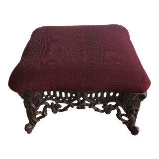 Vintage Cast Iron Footstool For Sale