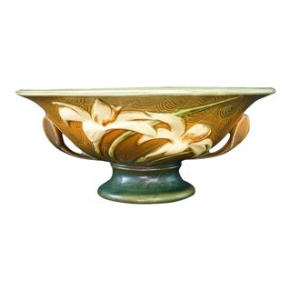 1940s Roseville Zephyr Lily Console Bowl For Sale