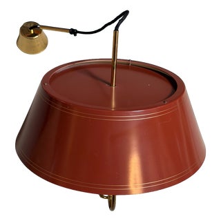 Mid-Century Ceiling Lamp in Red Metal attributed to T.H. Valentiner, Denmark For Sale