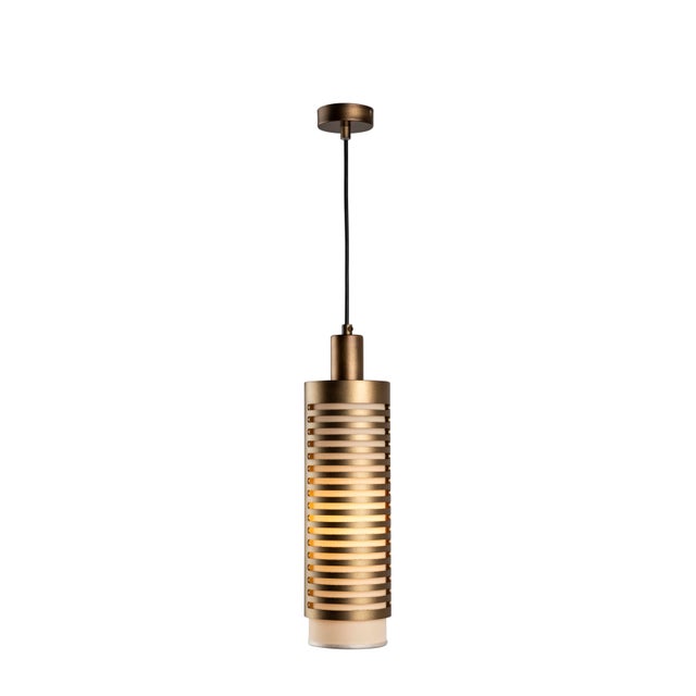 Italian Pollux Pendant Light in Burnished Metal For Sale - Image 6 of 6