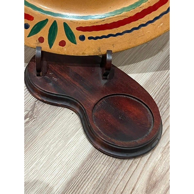 Mid-Century Modern Vintage Continental Studios Hollywood Folk Art Decorative Plate For Sale - Image 3 of 8