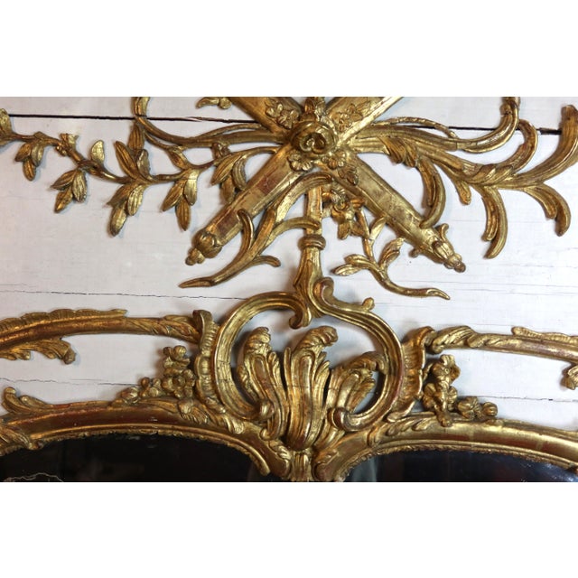 Louis XV Trumeau Mirror, 18th Century For Sale - Image 3 of 13