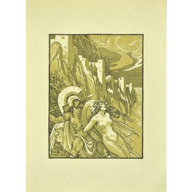 The Greek Soldier and the Bacchant is an original modern artwork realized by Ferdinand Bac (1859 - 1952) in 1922. Signed...