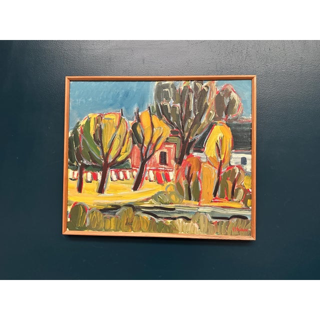 Unknown, Behind the Trees, 1950s, Oil on Canvas, Framed For Sale - Image 14 of 18