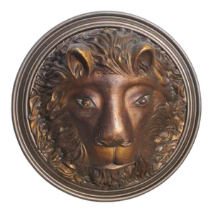 Studio Plaster Lion Head Circa 1980s