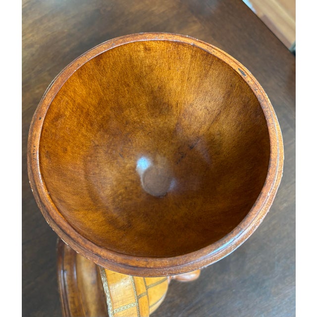 Antique Edwardian Inlaid Satinwood Cutlery Urn 16” For Sale - Image 10 of 12