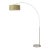 92-Inch Nova of California Mid Century Float Floor Lamp - 1960s Avocado Linen Drum Shade, Satin Nickel Steel, Dimmable, Living Room Lamp For Sale