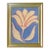 Original Lily Flower Painting in Brushed Gold Frame, Oil on Canvas, 15" X 19" by Tatiana Duperault For Sale