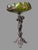 Glass Antique Art Nouveau Victorian 16" Figural Cast Metal Compote With Art Glass Bowl For Sale - Image 7 of 7