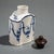 Leeds Pearlware Shaped Creamware Tea Caddy Decorated in Cobalt Underglaze Blue, C. 1780 For Sale - Image 10 of 11