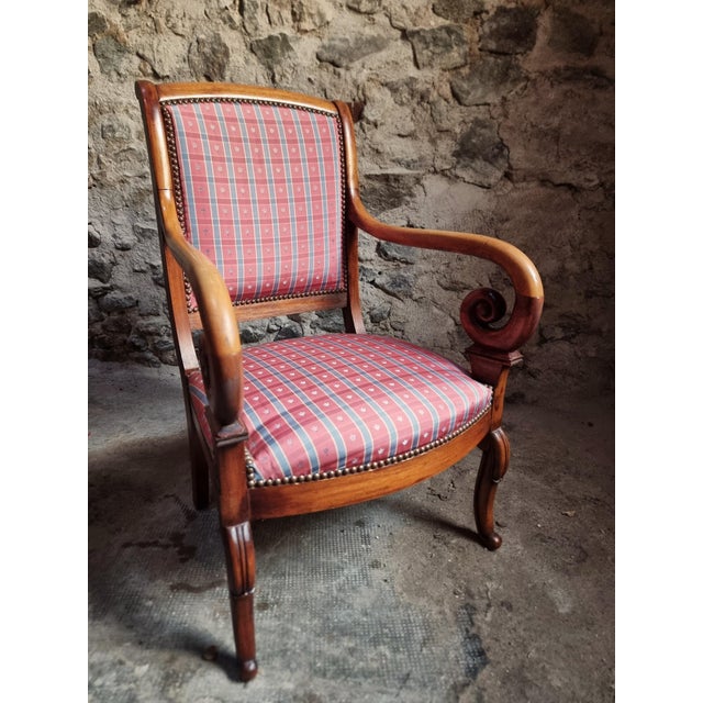French Walnut Armchairs, 1950s, Set of 2 For Sale - Image 9 of 18