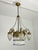 Art Deco 7-Light Chandelier in Brass and Glass, 1940s For Sale - Image 6 of 18