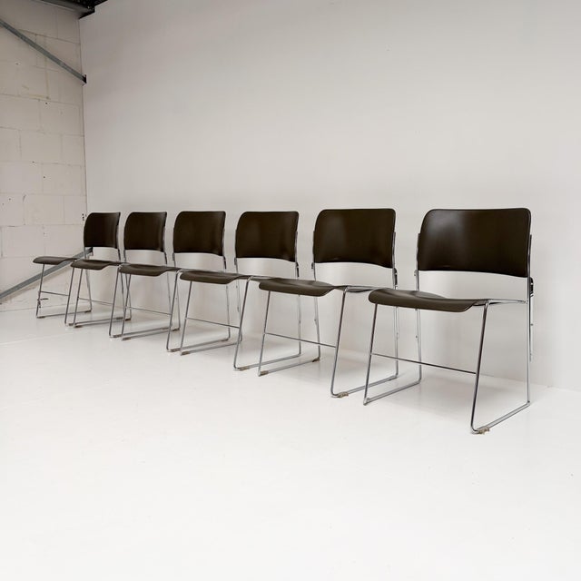 Mid-Century Modern Dark Green Stackable Chair by David Rowland for Howe, 1970s For Sale - Image 3 of 18